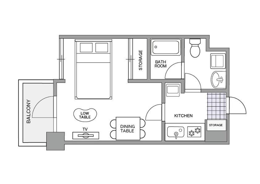 Yakuin Apartment Fukuoka  Eksteriør bilde