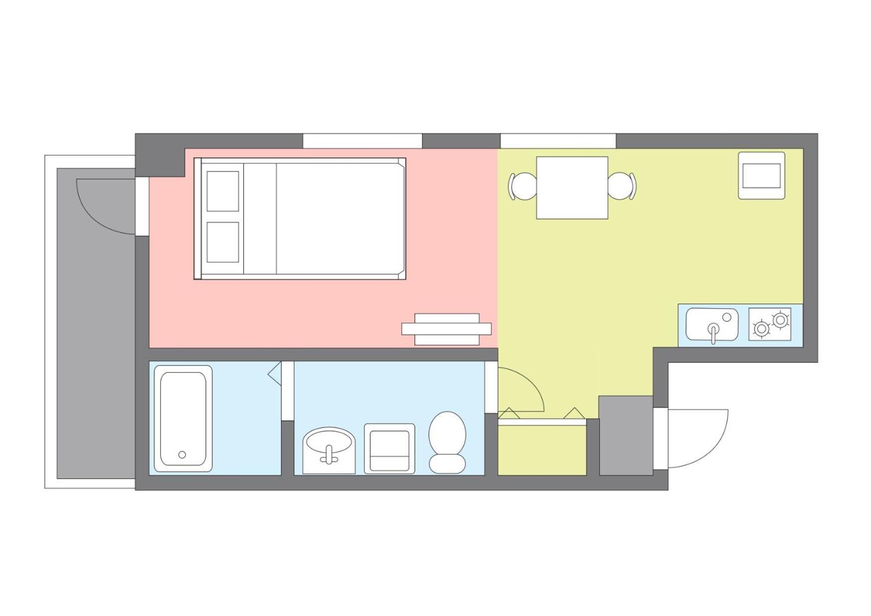 Yakuin Apartment Fukuoka  Eksteriør bilde